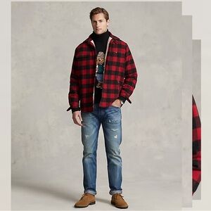 Polo Ralph Lauren Buffalo Check Wool Blend Fleece Lined Overshirt